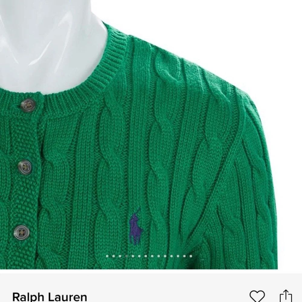 Ralph Lauren Green Cable knit Sweater